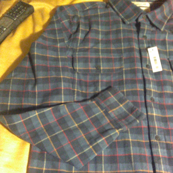 BNWT MENS FLANNEL BLUE/ RED SZ.MED BY GOOD THREADS BEAUTIFUL SOLID POCKETS - Picture 6 of 7